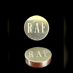 Sterling Silver pendant engraved RAF marked Mexico 925 .75”